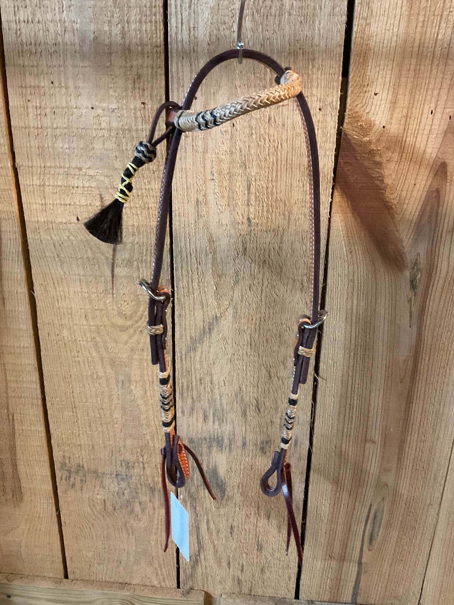Slip ear, rawhide, tie ends headstall