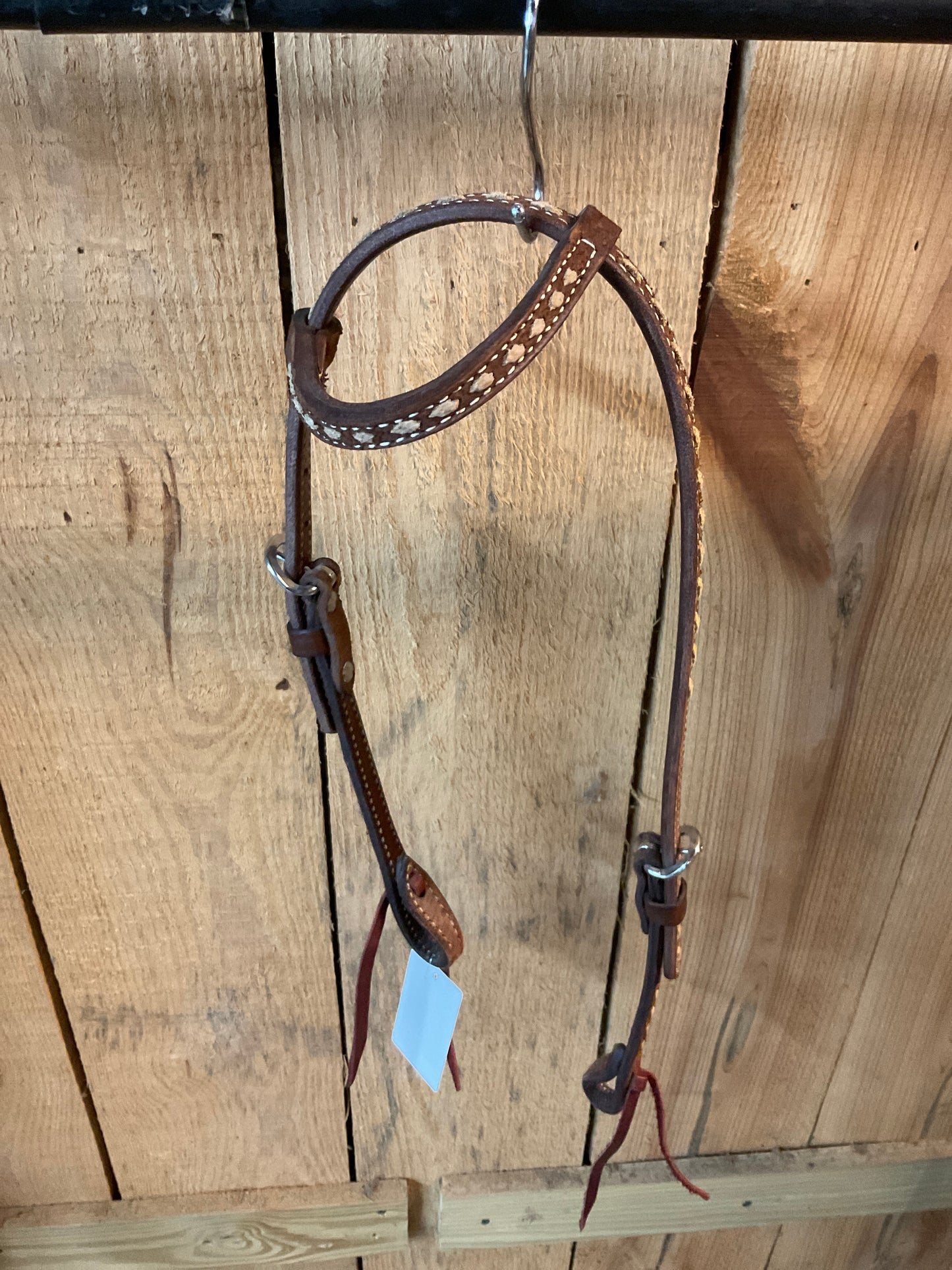 Slip ear roughout buckstitch headstall