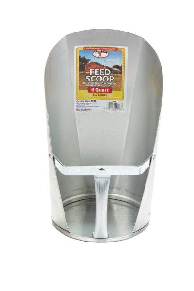 6 quart feed scoop galvanized