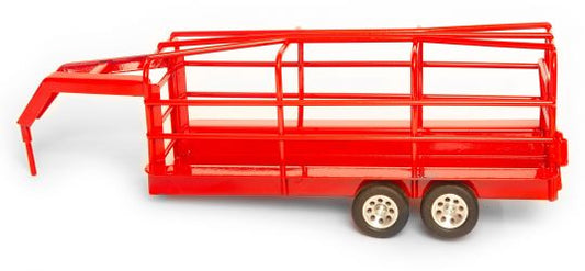 Gooseneck red trailer