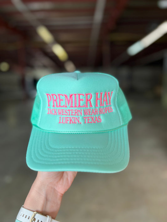 Mint/Pink Logo Foam Cap