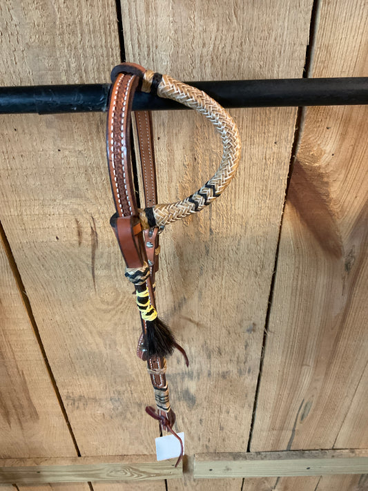 Slip ear, rawhide, tie ends headstall