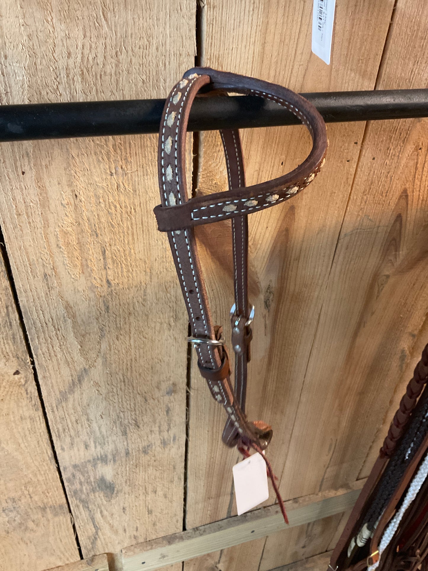 Slip ear roughout buckstitch headstall
