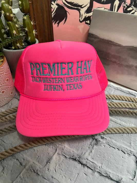 Neon Pink & Turquoise Logo Cap