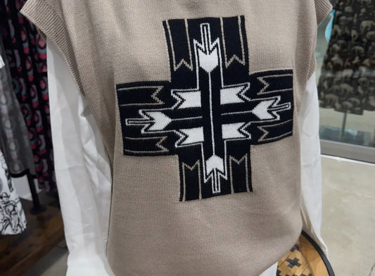 Santa Fe Cross Western Sweater
