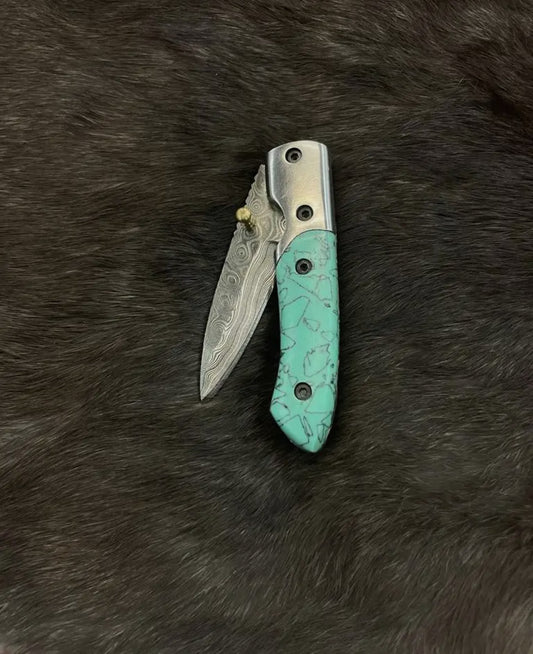 Turquoise knife with sheath
