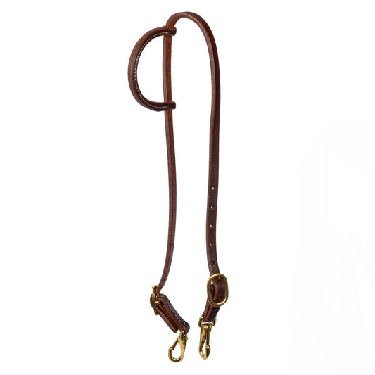 Oiled one ear head stall w/snap
