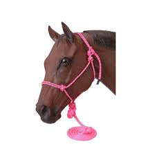 Poly Rope Tied halter w/Lead