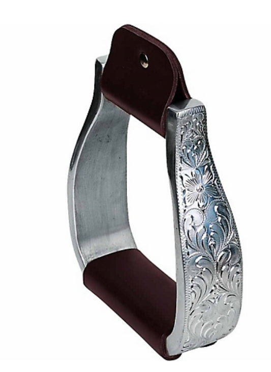 Western Stirrup, aluminum engraved