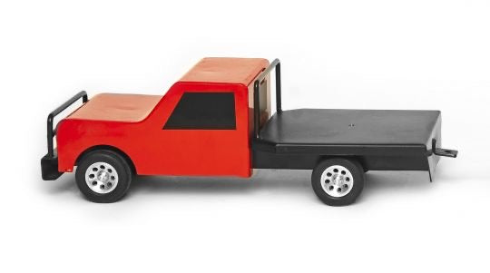 Flatbed farm truck red