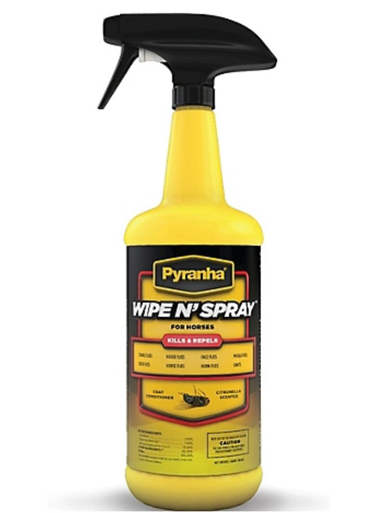 Pyranha wipe n’ spray fly spray